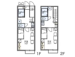 レオパレス北川【103号室】の間取り