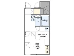 レオパレス山吹【102号室】の間取り