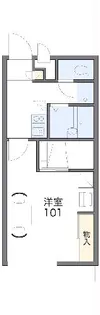 レオパレスアゼリアK【2階】の間取り