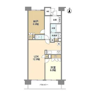 UURコート茨木東中条【5階】の間取り