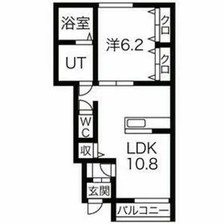コメットチバO【1階】の間取り