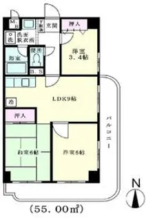 大須賀レジデンス【901号室】の間取り