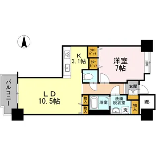 品川シーサイドビュータワー Ⅰ【4階】の間取り