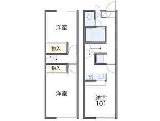 レオパレスラ・ベジブル【112号室】の間取り