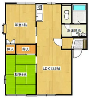 サンモールC館【202号室】の間取り
