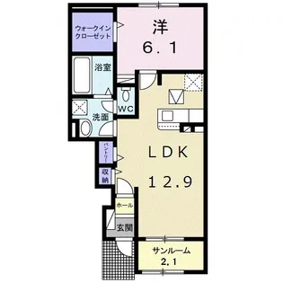ブロッサム ヒルズ【1階】の間取り