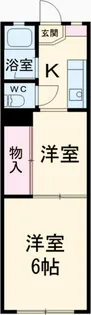 鶴ヶ岡マンション【403号室】の間取り