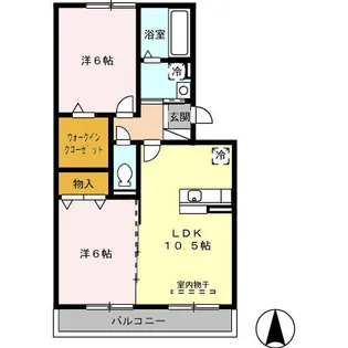 プライムガーデン A【2階】の間取り