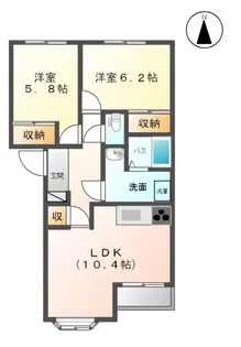 エルハイム シンシア A棟【1階】の間取り
