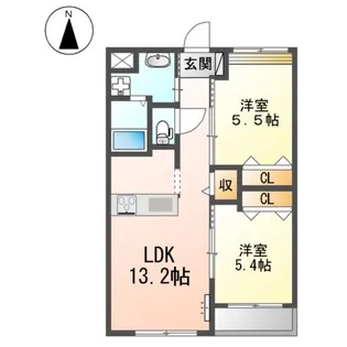 COURAGE(クラージュ)【2階】の間取り