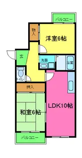 パラシオン蘭【305号室】の間取り