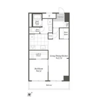 ブルーノコート蒲田【207号室】の間取り