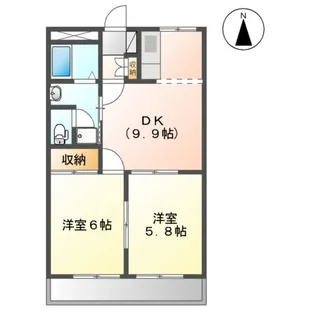 エバーシャイン山本【2階】の間取り
