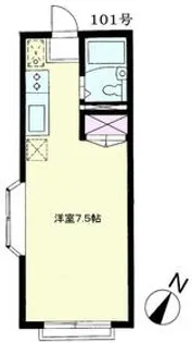 フラワーハイツパート5【1階】の間取り