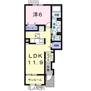 クラール リヒト【1階】の間取り