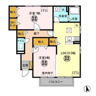 メルシーモア【1階】の間取り