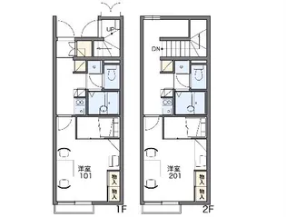 レオパレスビリーブロード【209号室】の間取り