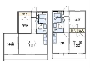 レオパレス嵐山【3階】の間取り