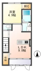ディセット ル クール【2階】の間取り