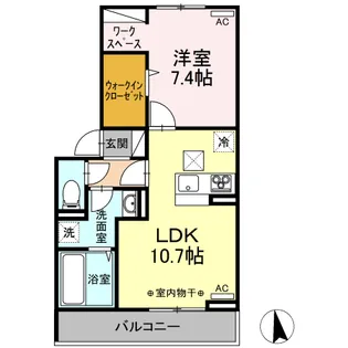 フロレゾン【1階】の間取り