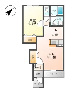 リバレイン【1階】の間取り