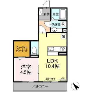 サンライズF【202号室】の間取り