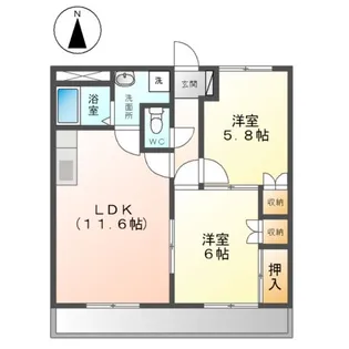 プロニティ杉山【2階】の間取り