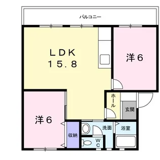 パークサイドハイム B【2階】の間取り