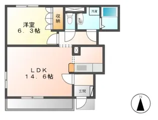 シャルマンコート A【1階】の間取り