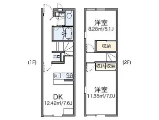 レオパレスアモーレ【1階】の間取り