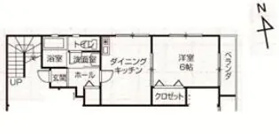 タウンコート【101号室】の間取り