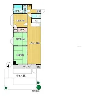 乙舳スカイマンション【1階】の間取り