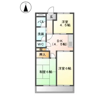 タカネハイツ【1階】の間取り
