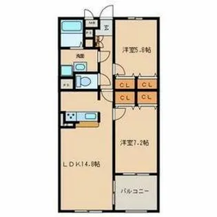 カモミーユ【3階】の間取り