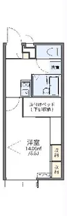レオパレス屋敷【206号室】の間取り