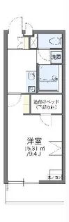 レオパレスイーグルⅥ【304号室】の間取り