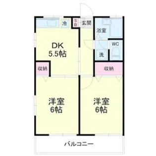 ビバリーハウス早出【A202号室】の間取り