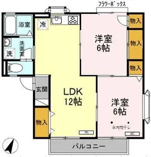 サニーコート谷田【1階】の間取り