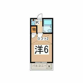 レオパレス衣笠第7【2階】の間取り