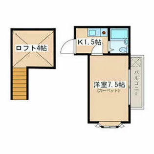 イ−ストウェル長津田【107号室】の間取り