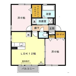 レセンテ八潮 D【2階】の間取り