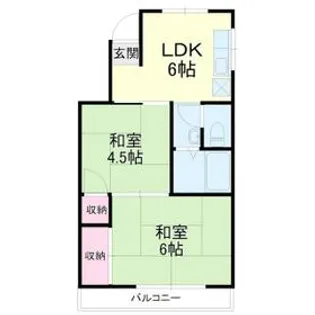 木下コーポ【2F号室】の間取り
