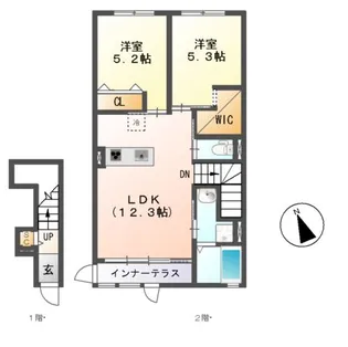 ユニヴァリィ グレイス佐和【2階】の間取り