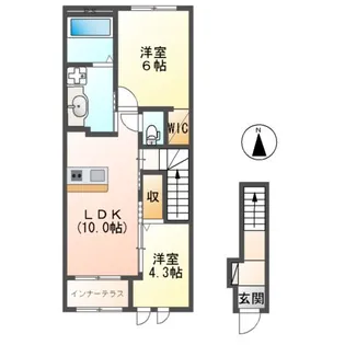 ポルトボヌール【2階】の間取り
