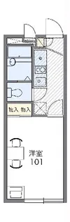 レオパレス上台【101号室】の間取り