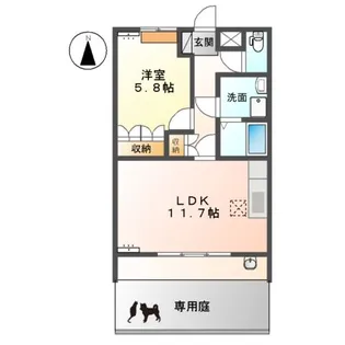 プロニティFujimi【1階】の間取り