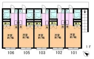 エステートピア松隆【105号室】の間取り
