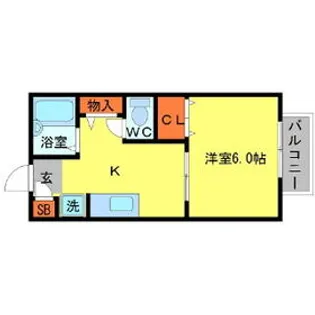 ジュネスハイム仲辻【205号室】の間取り