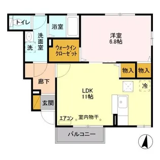 ディアコート駒生 E【1階】の間取り