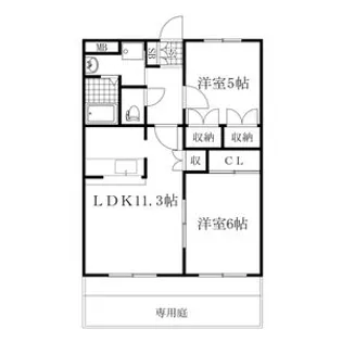 シャングリラ壱番館【1階】の間取り